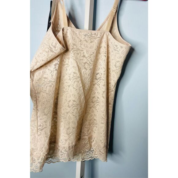 Bali NWT Lace 'N Smooth Camisole Top Shapewear Firm Control Shaper Rose 2X - Picture 3 of 6